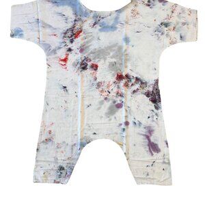 Jess Feury Hand-Painted Raw Silk Jumpsuit  • Artisan One-of-a-Kind • OS